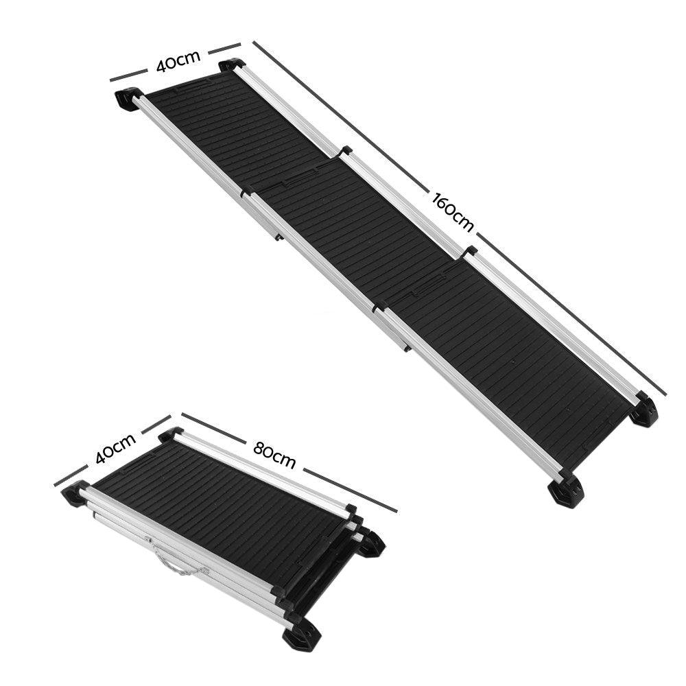 i.Pet Dog Ramp Pet Stairs Steps Car SUV Foldable Portable Ladder Adjustable - Harrogates