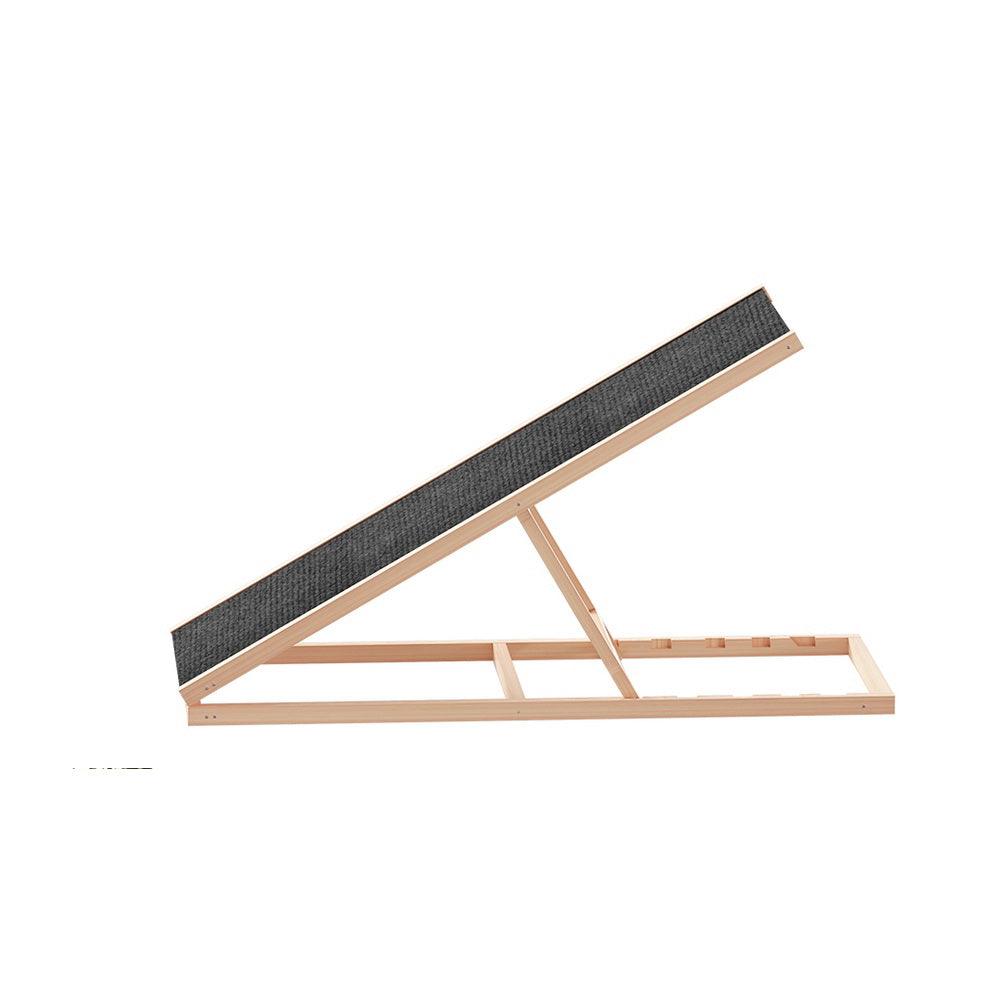 i.Pet Dog Ramp 100cm Adjustable Height Wooden Steps Stairs For Bed Sofa Car Foldable - Harrogates