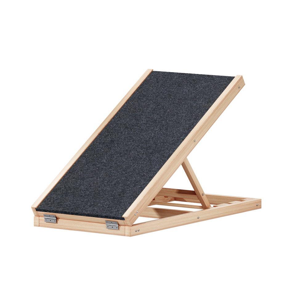 i.Pet Dog Ramp 70cm Adjustable Height Wooden Steps Stairs For Bed Sofa Car Foldable - Harrogates