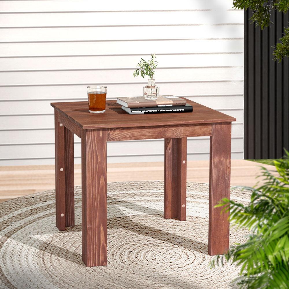 Gardeon Coffee Side Table Wooden Desk Outdoor Furniture Camping Garden Brown - Harrogates