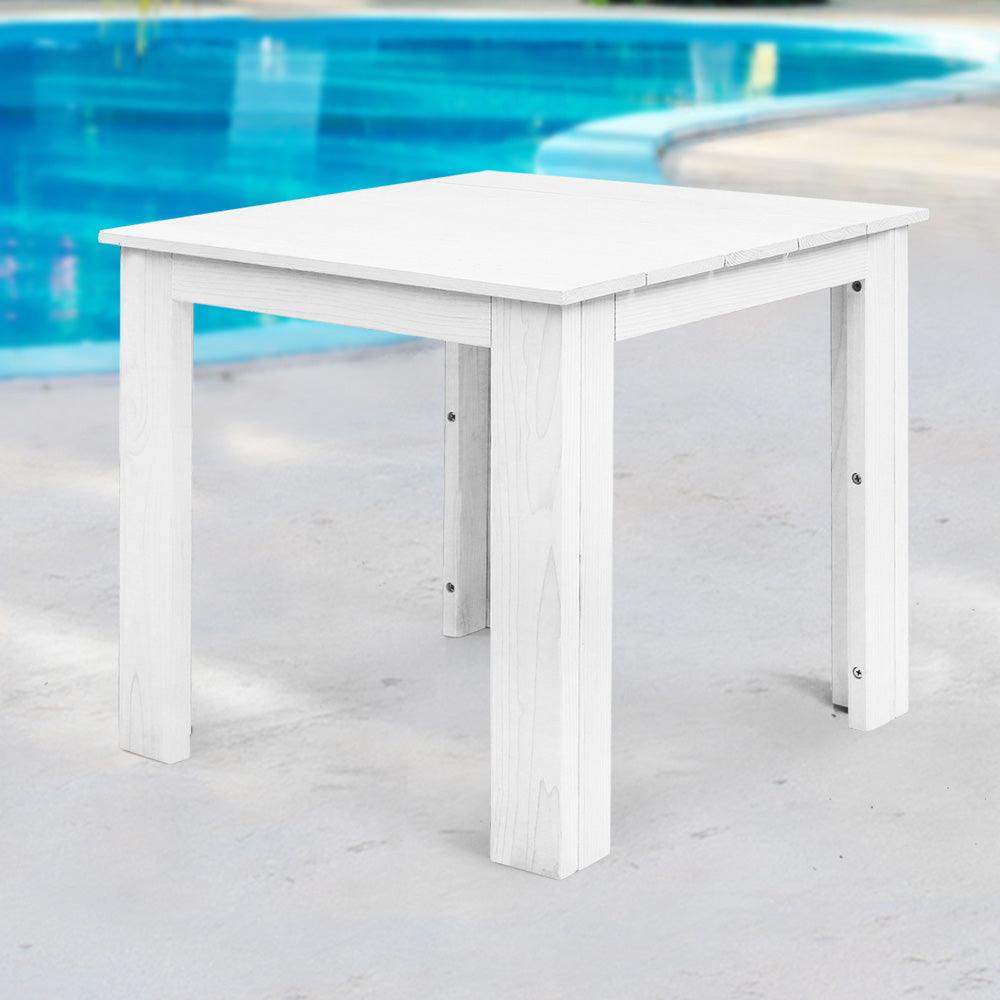 Gardeon Coffee Side Table Wooden Desk Outdoor Furniture Camping Garden White - Harrogates