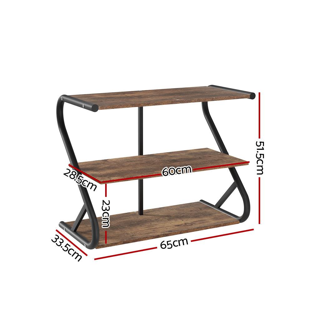 Artiss Shoe Rack Cabinet Shoe Storage Stand 3 Tiers Black - Harrogates