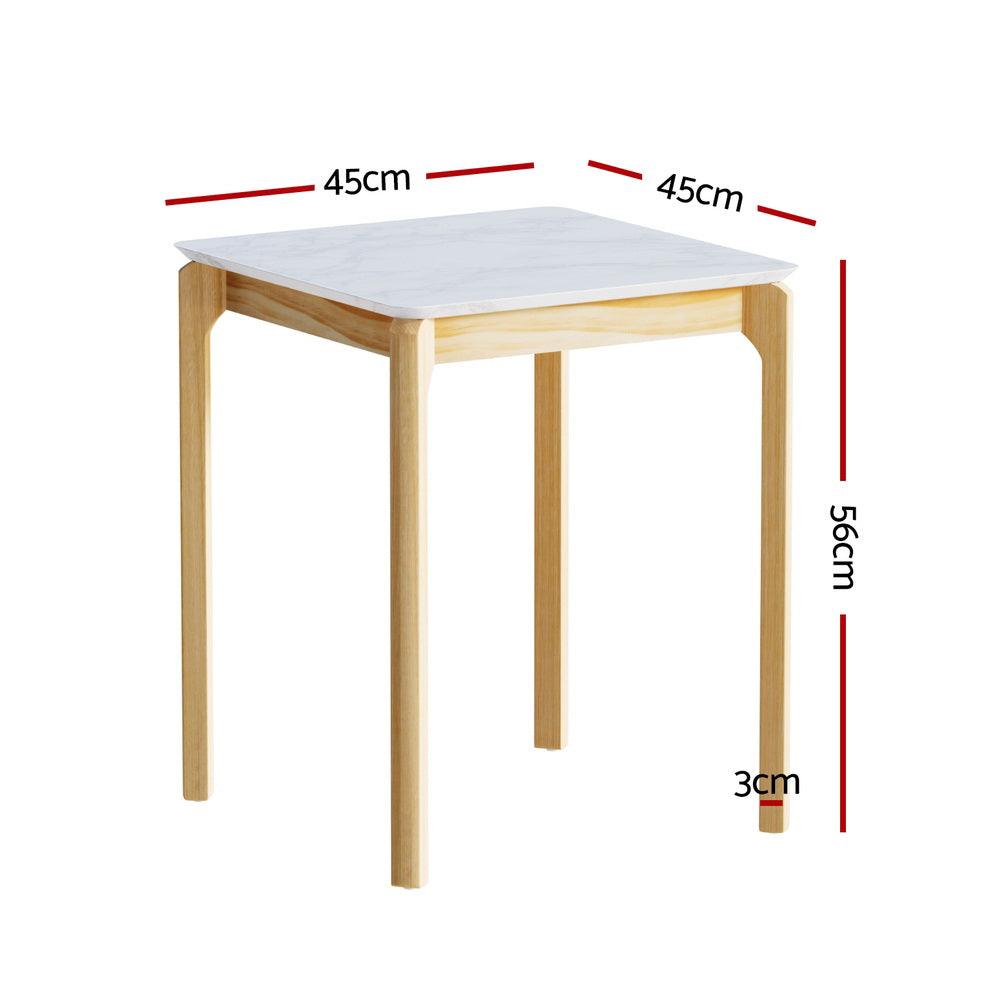 Artiss Coffee Table Marble Effect Square - Harrogates