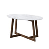 Artiss Coffee Table Oval Marble Effect - Harrogates