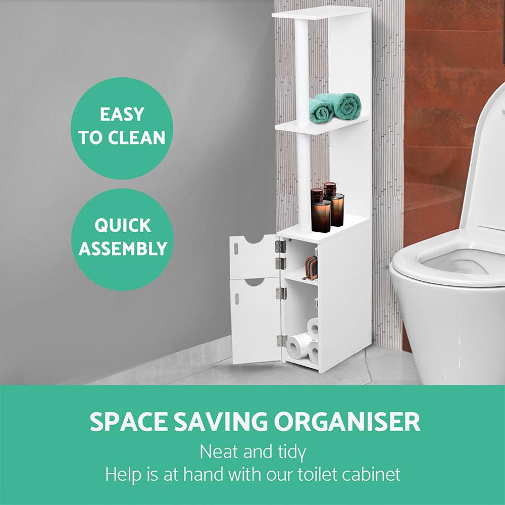 Artiss Bathroom Cabinet Storage 118cm Shelf White - Harrogates