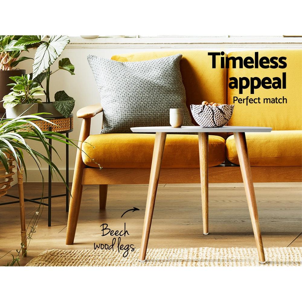 Artiss Coffee Table Round 50CM Callix - Harrogates
