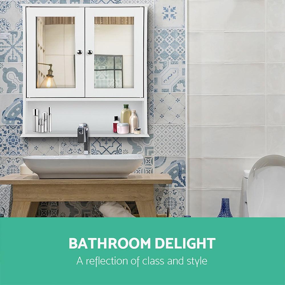 Artiss Bathroom Mirror Cabinet Storage Cupboard - Harrogates