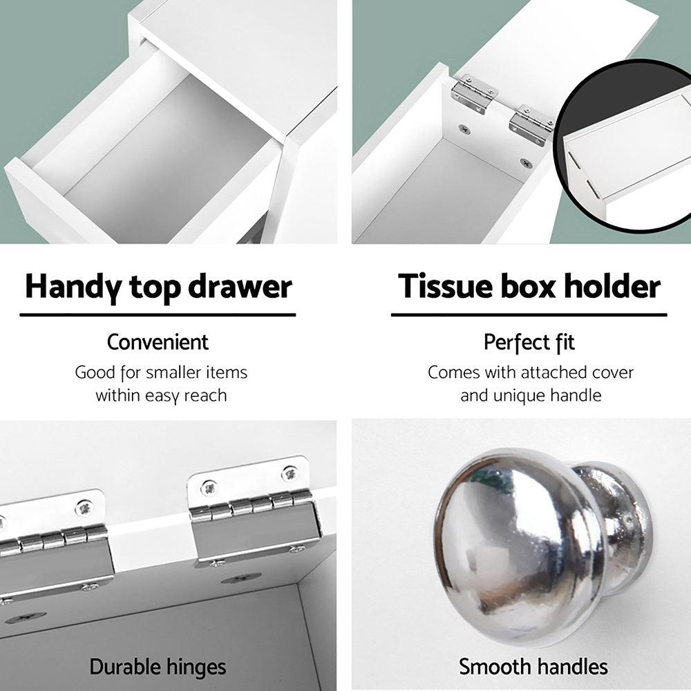 Artiss Bathroom Storage Cabinet Tissue Holder - Harrogates