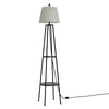 Artiss Floor Lamp 2 Tier Shelf Storage LED Light Stand Home Living Room Upright - Harrogates