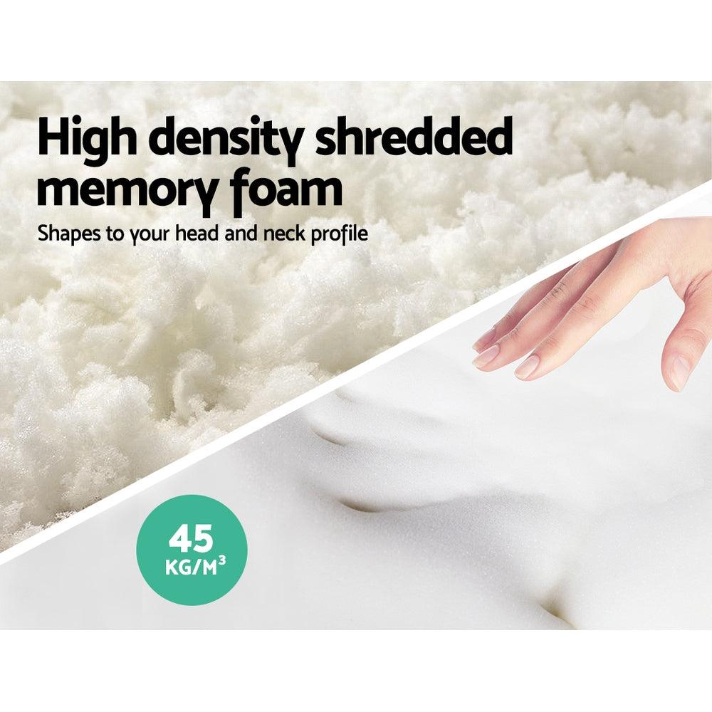 Giselle Bedding Memory Foam Pillow 19cm Thick Twin Pack - Harrogates