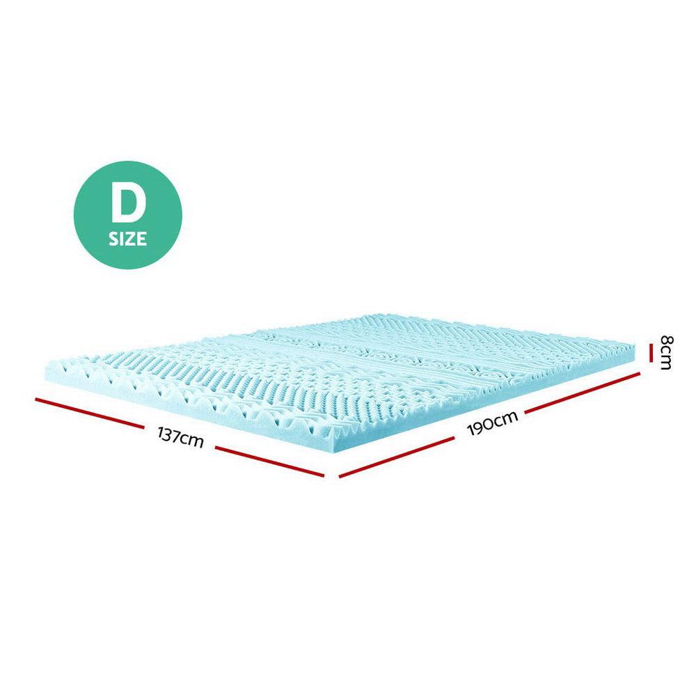 Giselle Bedding Memory Foam Mattress Topper 11-Zone 8cm Double - Harrogates