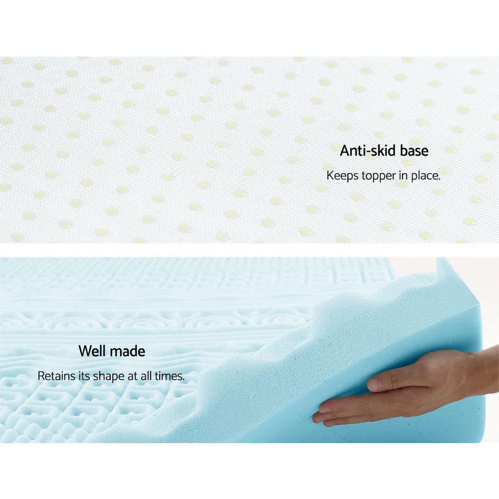 Giselle Bedding Memory Foam Mattress Topper 11-Zone 8cm Single - Harrogates
