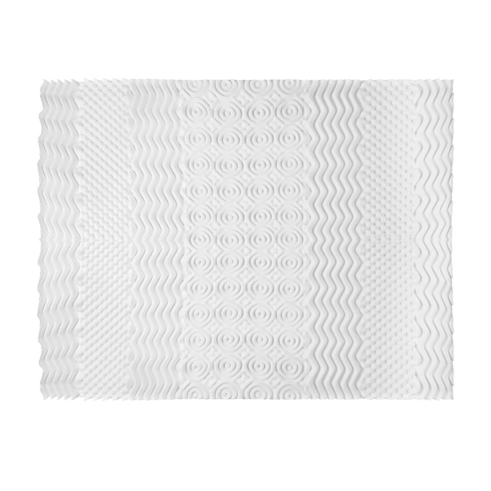 Giselle Bedding Memory Foam Mattress Topper 7-Zone Airflow Pad 8cm Double White - Harrogates