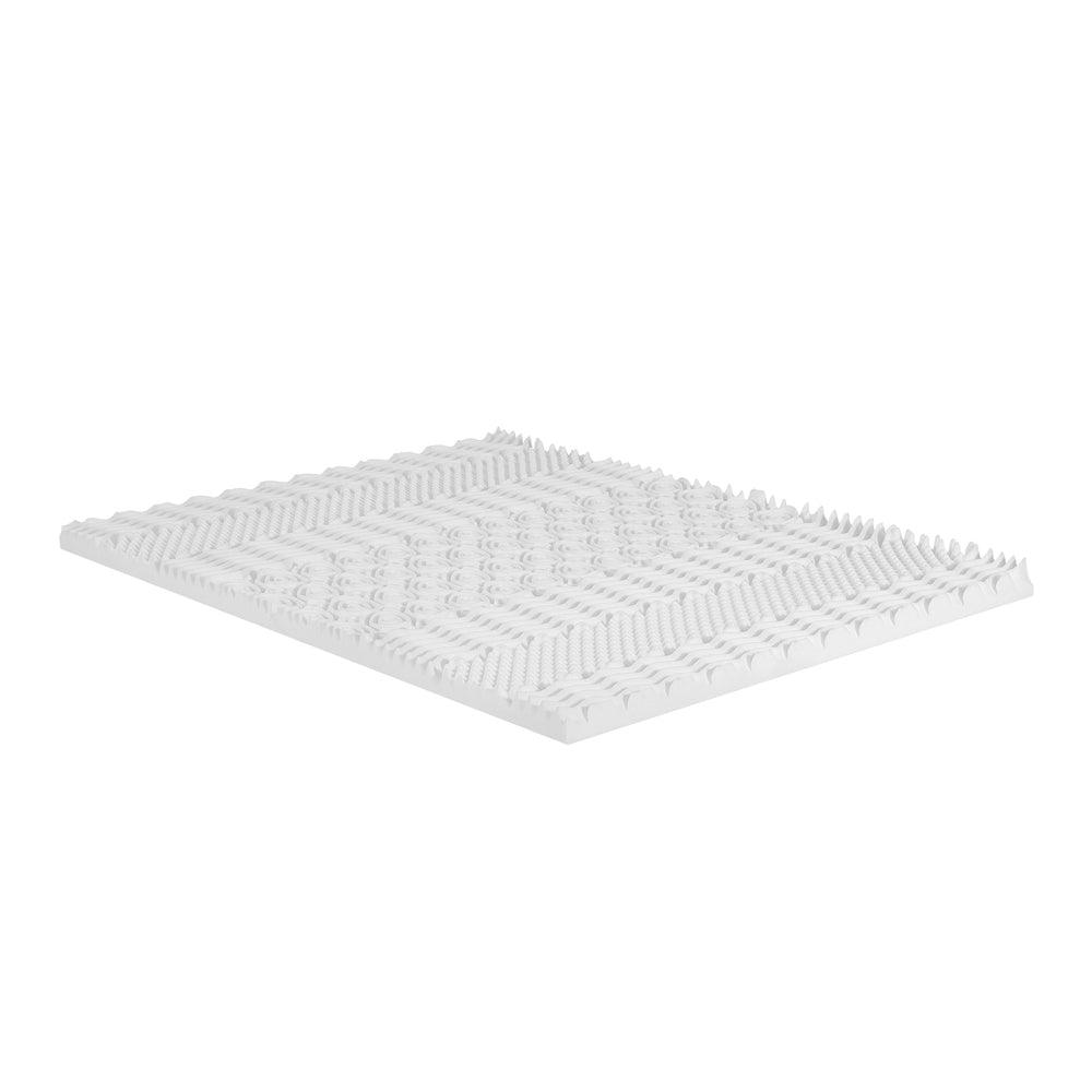 Giselle Bedding Memory Foam Mattress Topper 7-Zone Airflow Pad 8cm Single White - Harrogates