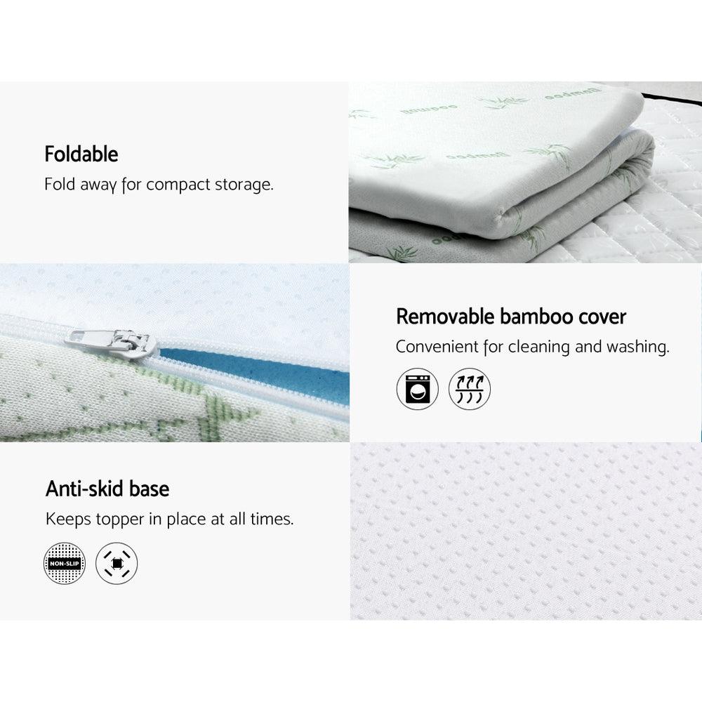 Giselle Bedding Memory Foam Mattress Topper Cool Gel 5cm Double - Harrogates