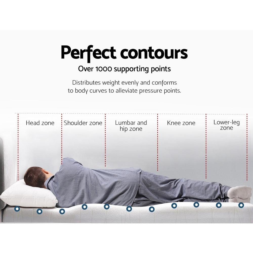 Giselle Bedding Memory Foam Mattress Topper Cool Gel 8cm Single - Harrogates