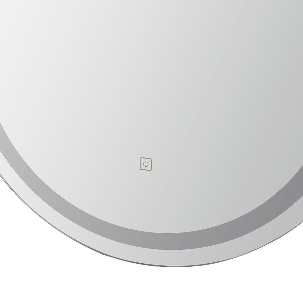 Embellir LED Wall Mirror With Light 50X75CM Bathroom Decor Oval Mirrors Vanity - Harrogates