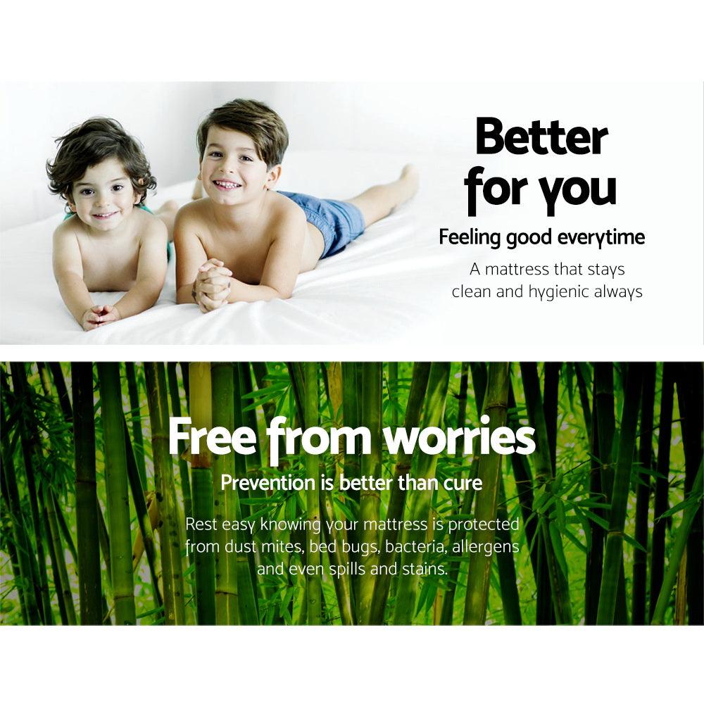 Giselle Bedding Mattress Protector Bamboo Queen - Harrogates