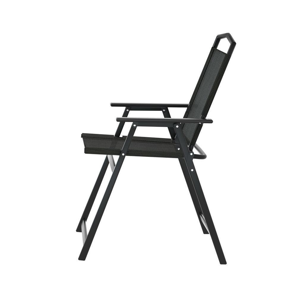 Gardeon Outdoor Chairs Portable Folding Camping Chair Steel Patio Furniture - Harrogates