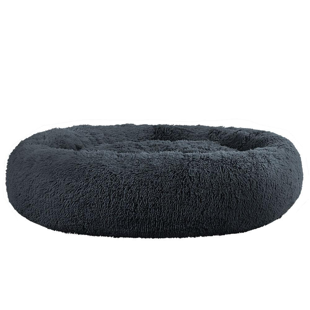 i.Pet Pet Bed Dog Cat 110cm Calming Extra Large Soft Plush Dark Grey - Harrogates