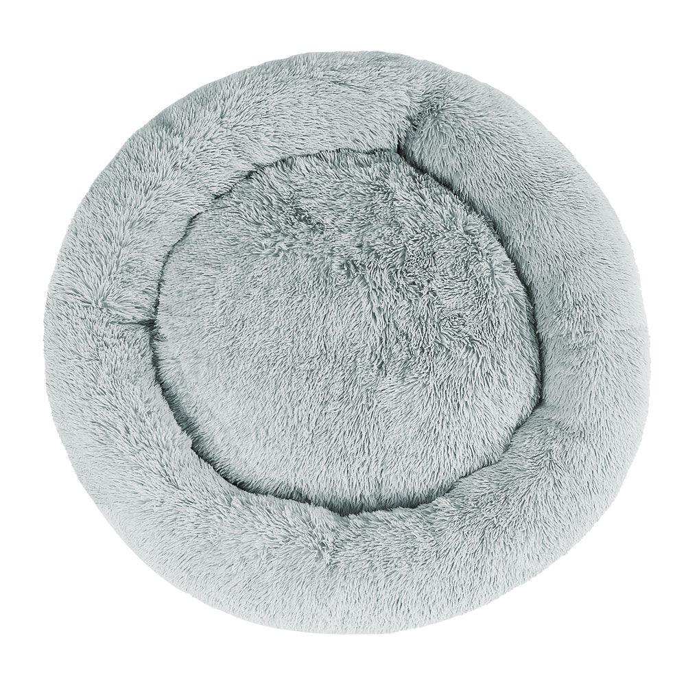 i.Pet Pet Bed Dog Cat 110cm Calming Extra Large Soft Plush Light Grey - Harrogates