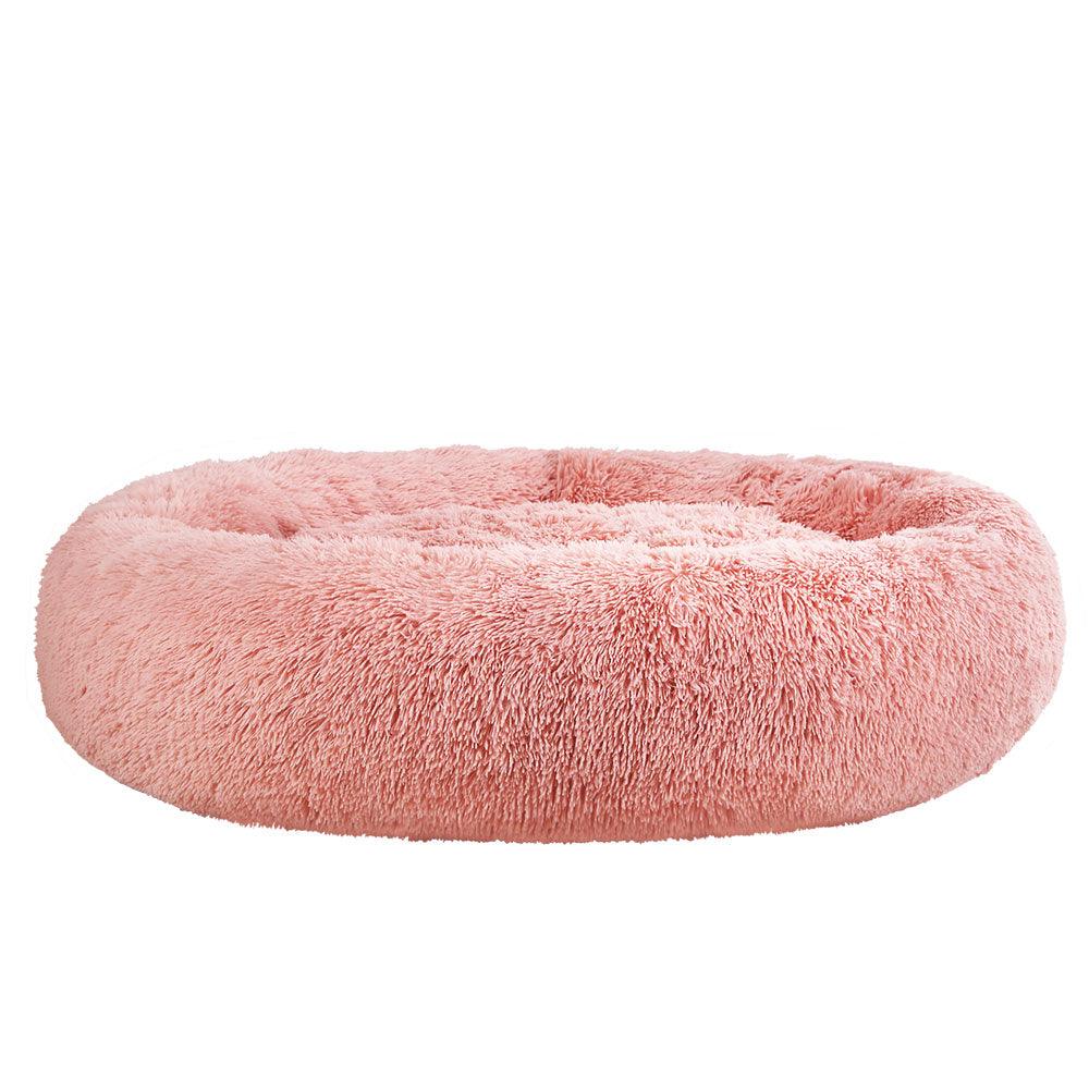 i.Pet Pet Bed Dog Cat 110cm Calming Extra Large Soft Plush Pink - Harrogates