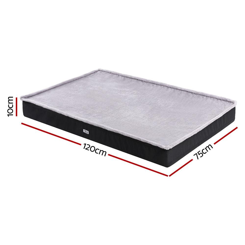 i.Pet Pet Bed Dog Cat Extra Large Calming Soft Sofa Foam Cushion Washable Cover Grey - Harrogates