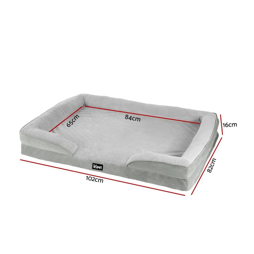 i.Pet Pet Bed Dog Calming Soft Cushion Egg Crate Large Sofa Removable Washable - Harrogates