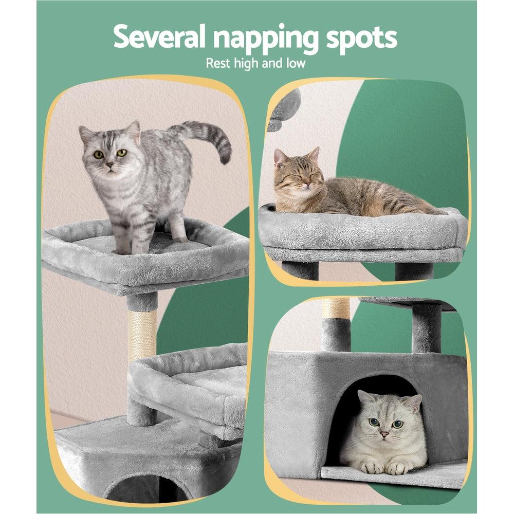 i.Pet Cat Tree 69cm Scratching Post Tower Scratcher Wood Condo House Bed Trees - Harrogates