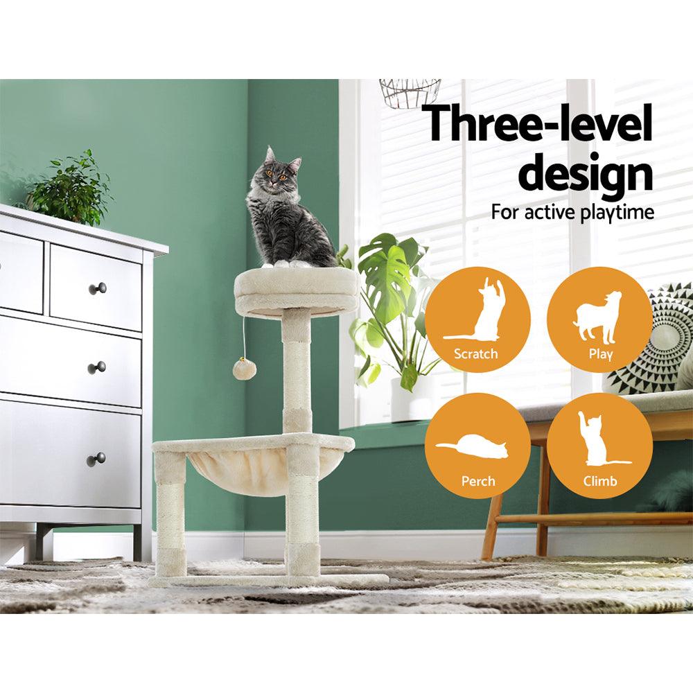 i.Pet Cat Tree 69cm Scratching Post Tower Scratcher Wood Condo Toys House Bed - Harrogates