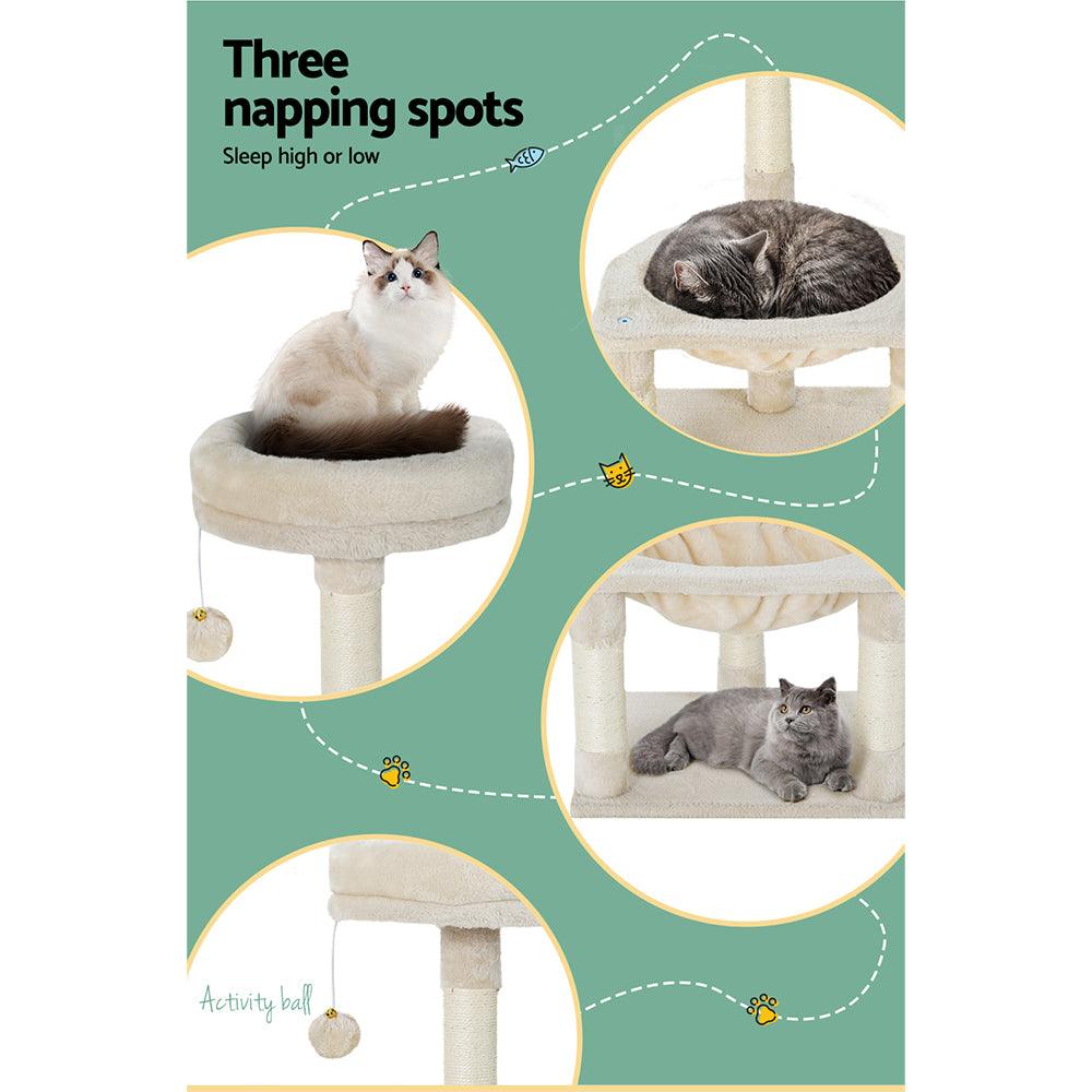 i.Pet Cat Tree 69cm Scratching Post Tower Scratcher Wood Condo Toys House Bed - Harrogates