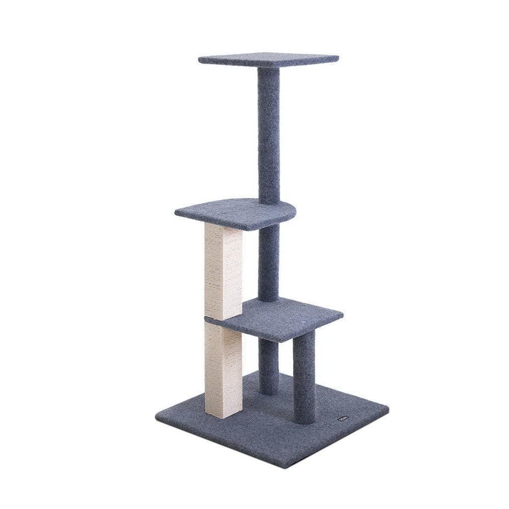 i.Pet Cat Tree 124cm Scratching Post Tower Scratcher Trees Wood Condo Board - Harrogates