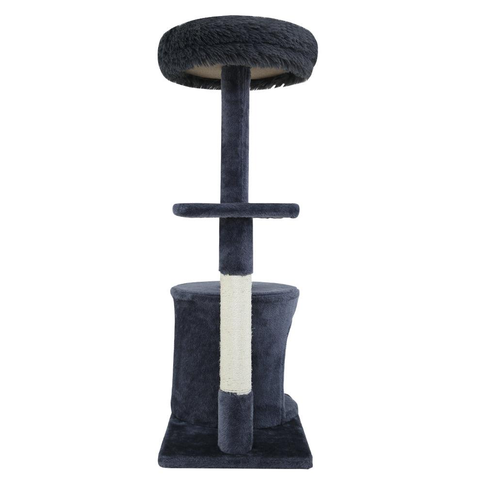 i.Pet Cat Tree 94cm Scratching Post Tower Scratcher Condo House Wood Trees Grey - Harrogates