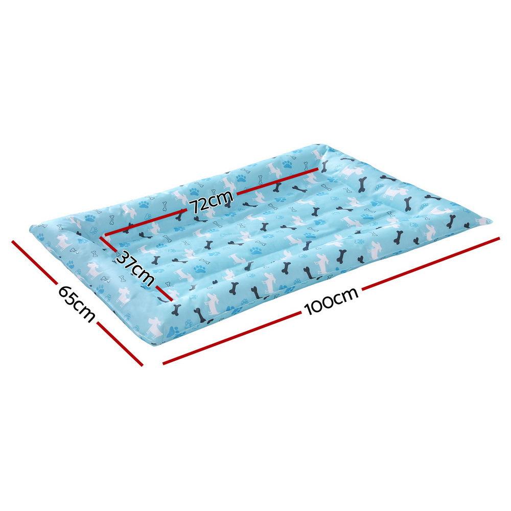 i.Pet Pet Cooling Mat Gel Dog Cat Self-cool Puppy Pad Large Bed Summer Blue - Harrogates