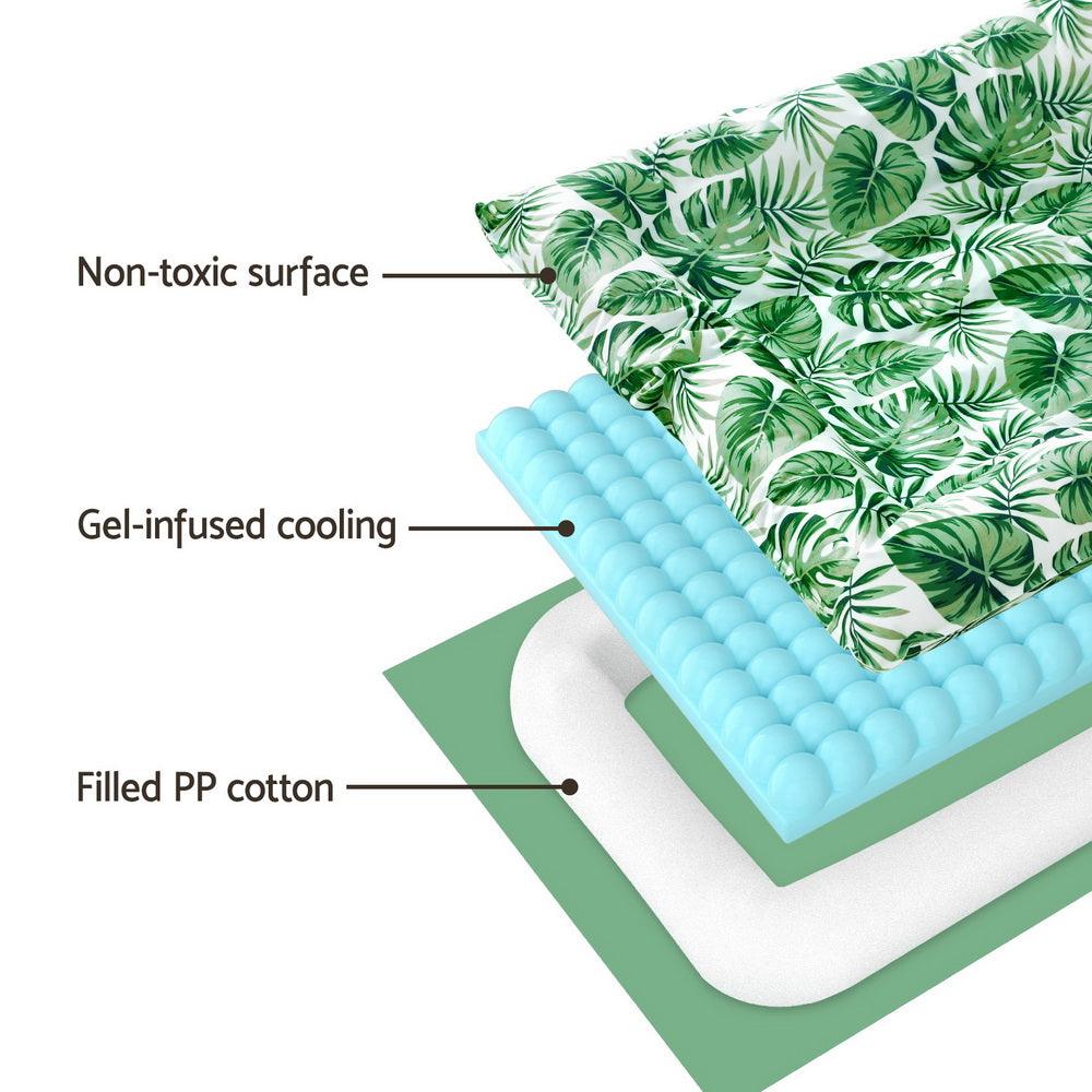 i.Pet Pet Cooling Mat Gel Dog Cat Self-cool Puppy Pad Large Bed Summer Green - Harrogates