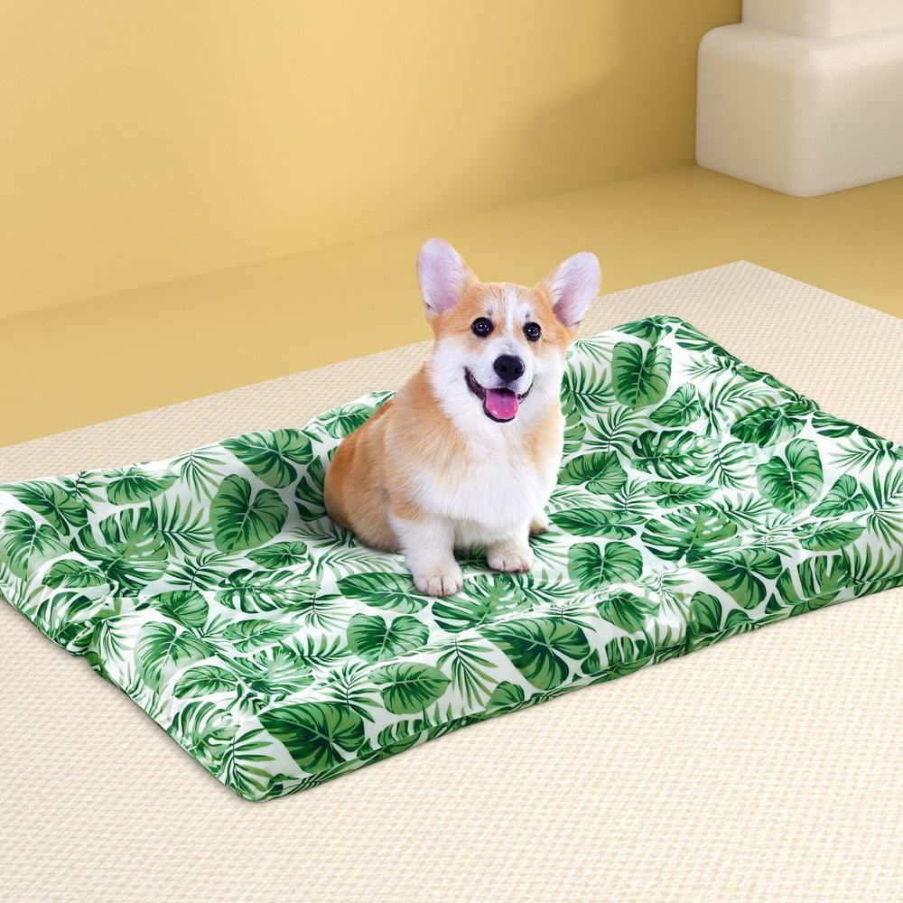 i.Pet Pet Cooling Mat Gel Dog Cat Self-cool Puppy Pad Large Bed Summer Green - Harrogates