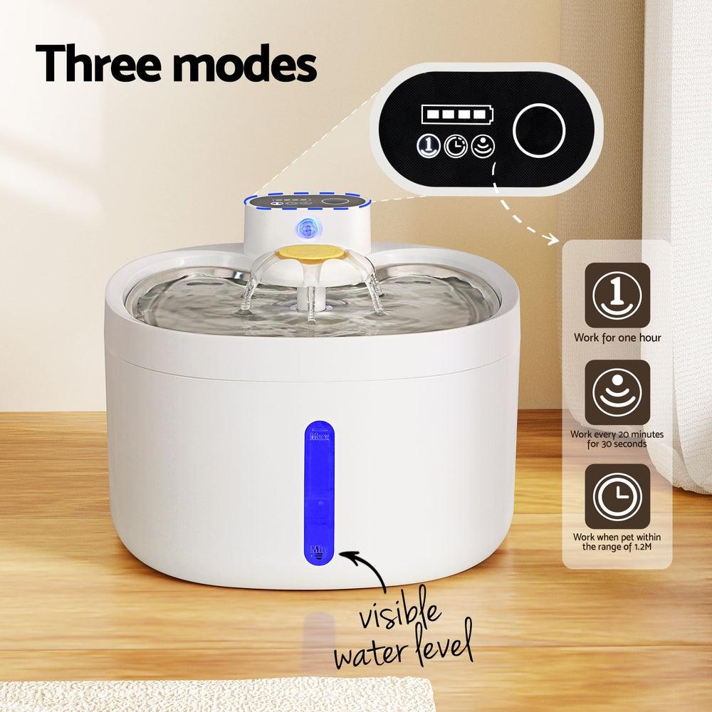 i.Pet Pet Water Fountain Feeder Dispenser Filter Dog Cat Drinking Automatic 2.6L - Harrogates