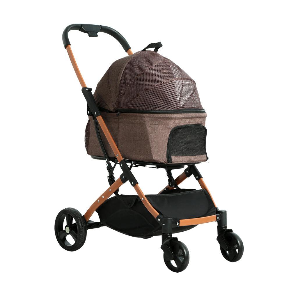 i.Pet Pet Stroller Dog Pram Large Cat Carrier Travel Foldable 4 Wheels Pushchair Double - Harrogates