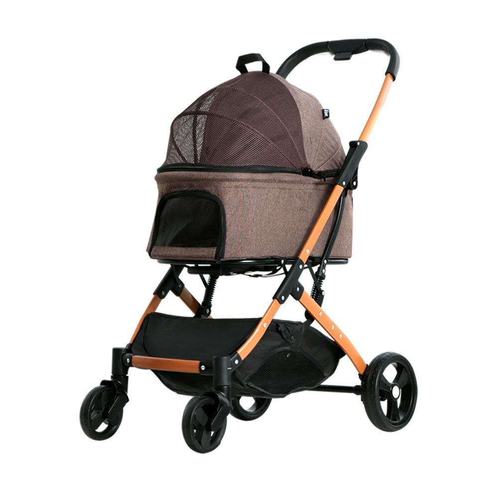 i.Pet Pet Stroller Dog Pram Large Cat Carrier Travel Foldable 4 Wheels Pushchair Double - Harrogates