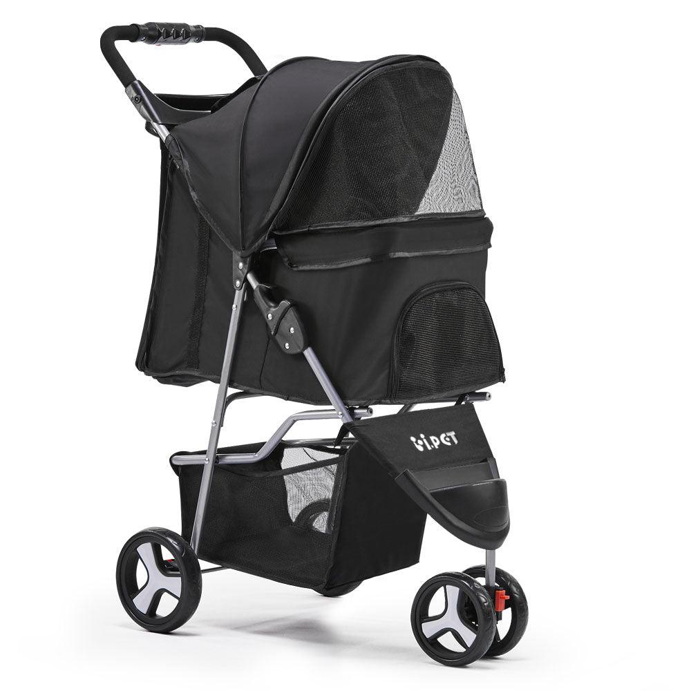 i.Pet Pet Stroller Dog Pram Cat Carrier Large Travel Pushchair Foldable 3 Wheels - Harrogates
