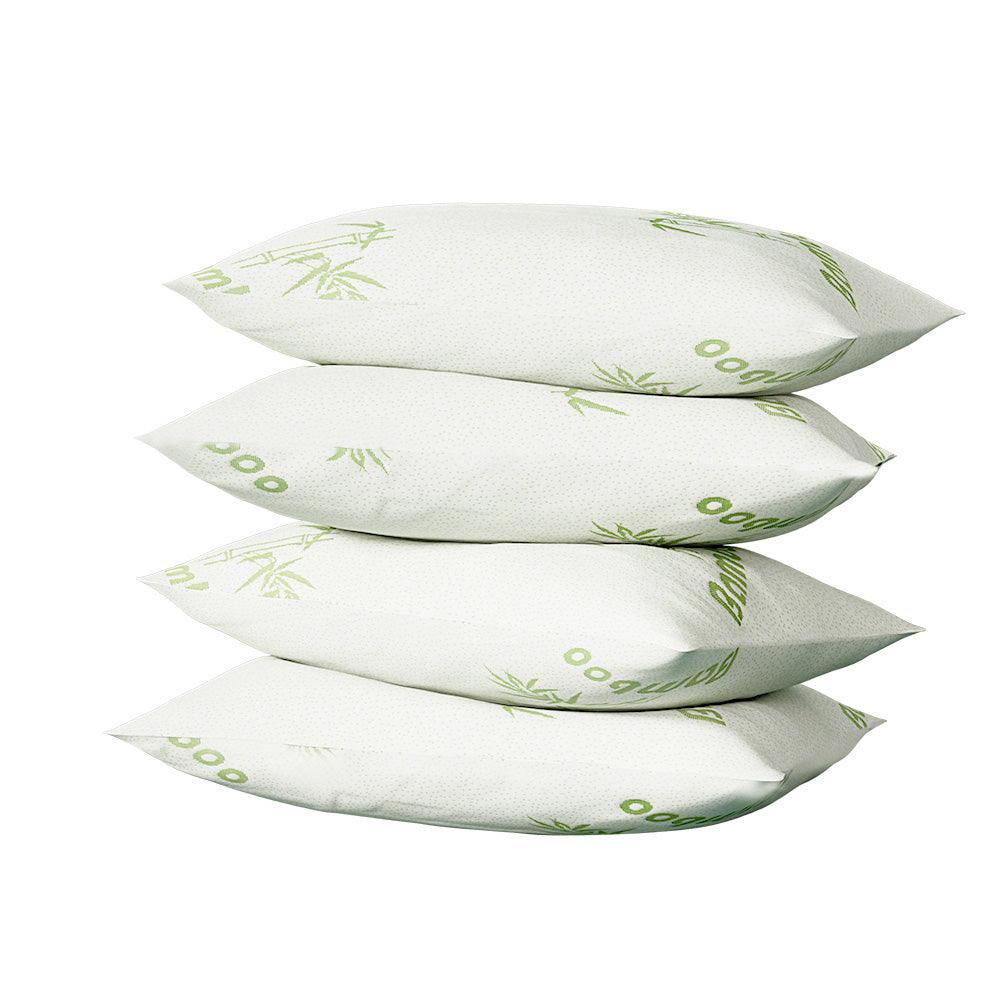 Giselle Bedding 4 Pack Bamboo Pillow Family Hotel - Harrogates