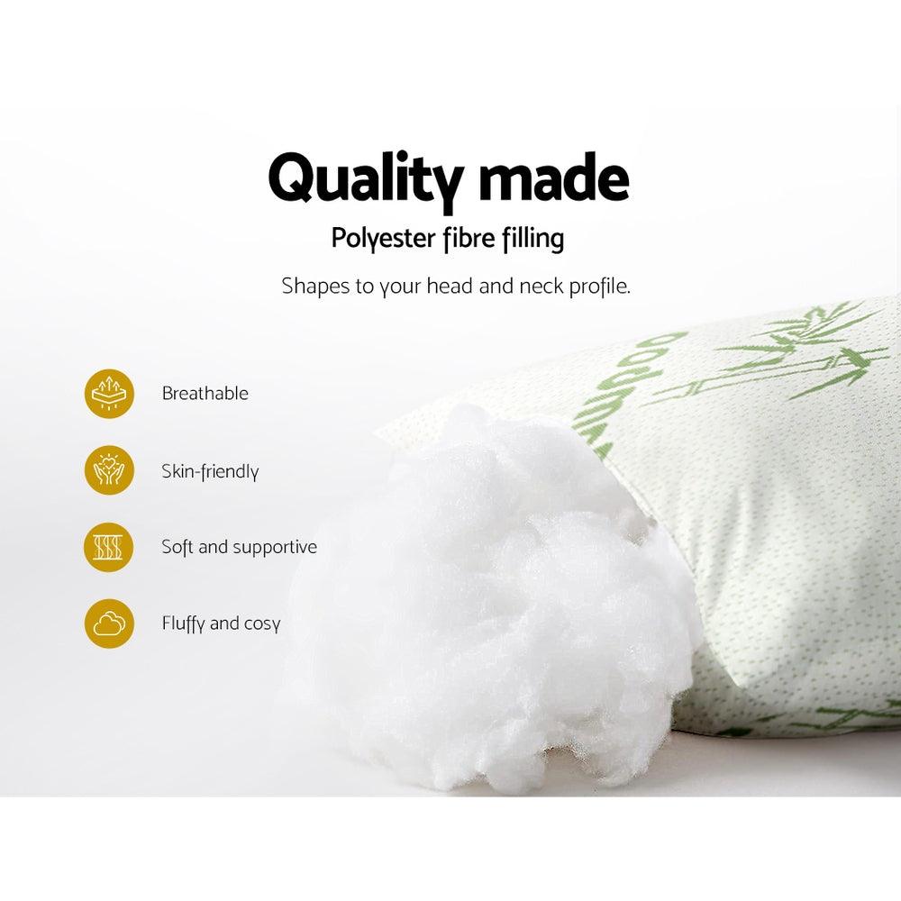 Giselle Bedding 4 Pack Bamboo Pillow Family Hotel - Harrogates