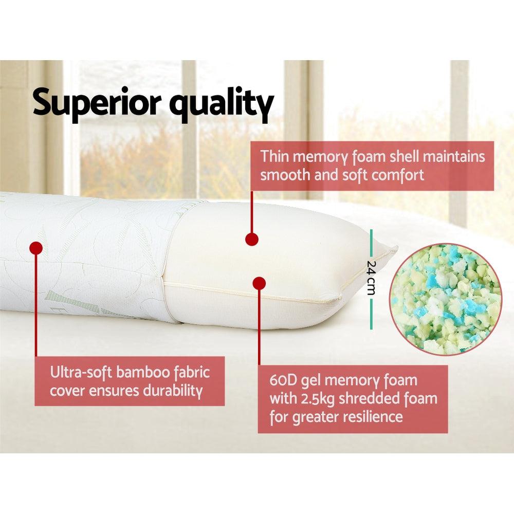 Giselle Bedding Body Support Pillow Bamboo Cover - Harrogates