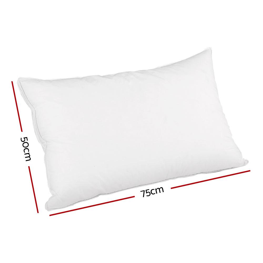 Giselle Bedding Duck Feather Down Pillow Luxury Twin Pack - Harrogates