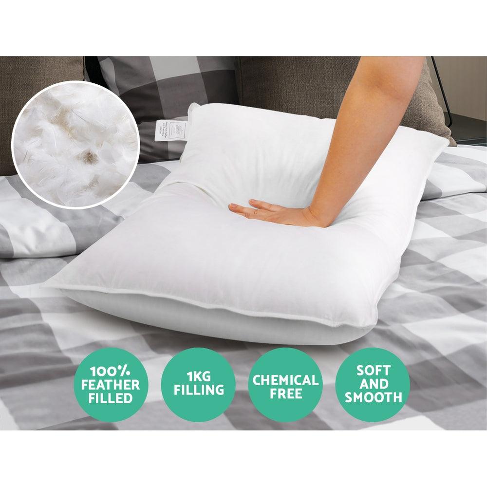 Giselle Bedding Duck Feather Down Pillow Twin Pack - Harrogates