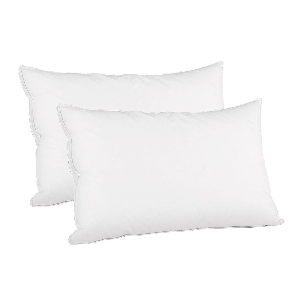 Giselle Bedding Goose Feather Down Pillow Luxury Twin Pack - Harrogates