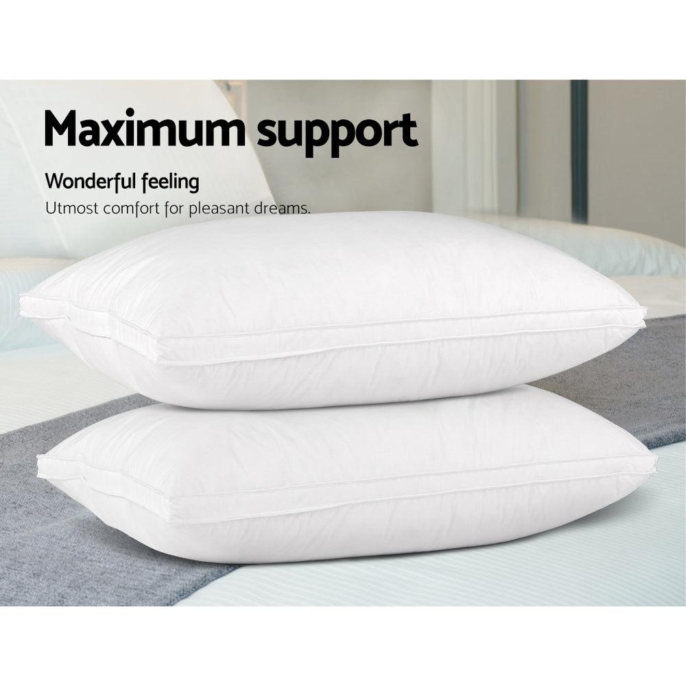 Giselle Bedding Goose Feather Down Pillow Luxury Twin Pack - Harrogates