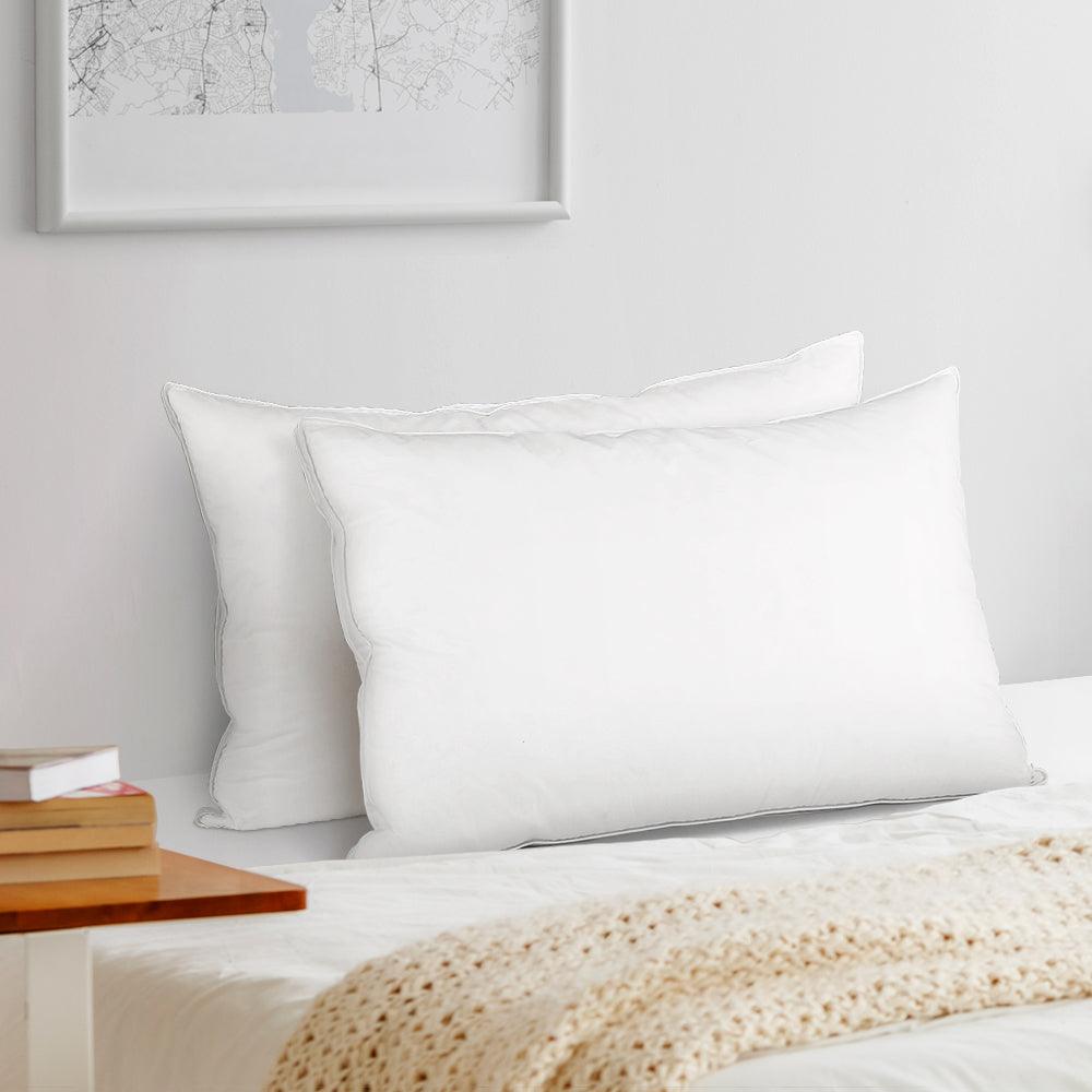 Giselle Bedding Goose Feather Down Pillow Luxury Twin Pack - Harrogates
