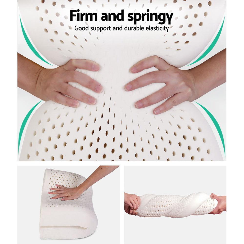 Giselle Bedding Natural Latex Pillow 2-Zone Twin Pack - Harrogates
