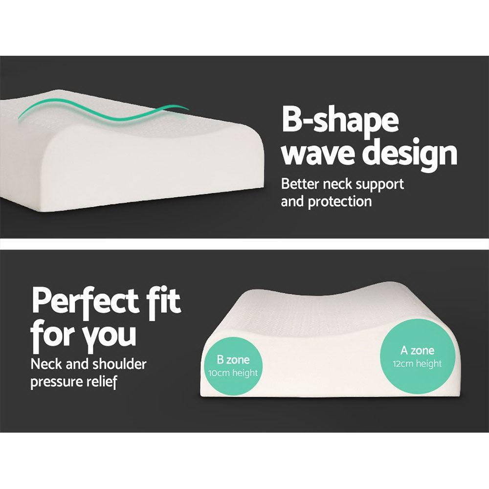 Giselle Bedding Natural Latex Pillow 2-Zone Twin Pack - Harrogates